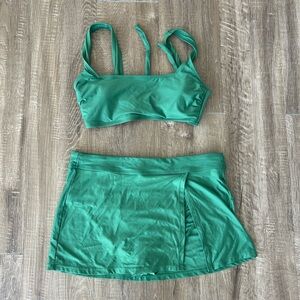 Catalina Vibrant Green Two Piece Swimsuit